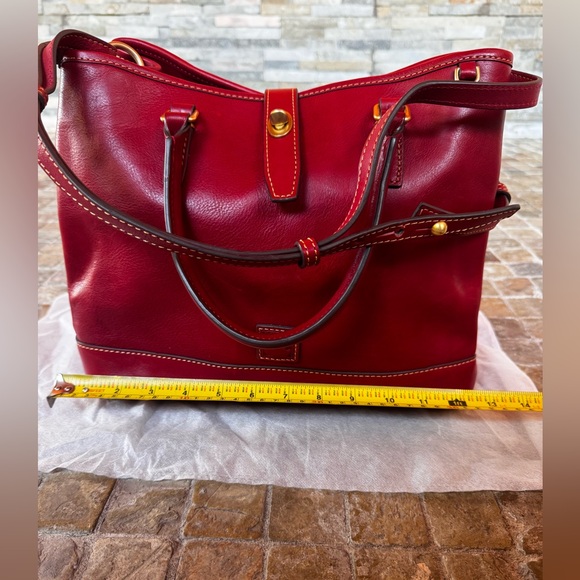 Dooney and bourke red Florentine  Perry satchel - Picture 5 of 15